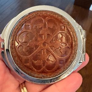 Brighton Embossed Leather Pocket/Purse Mirror